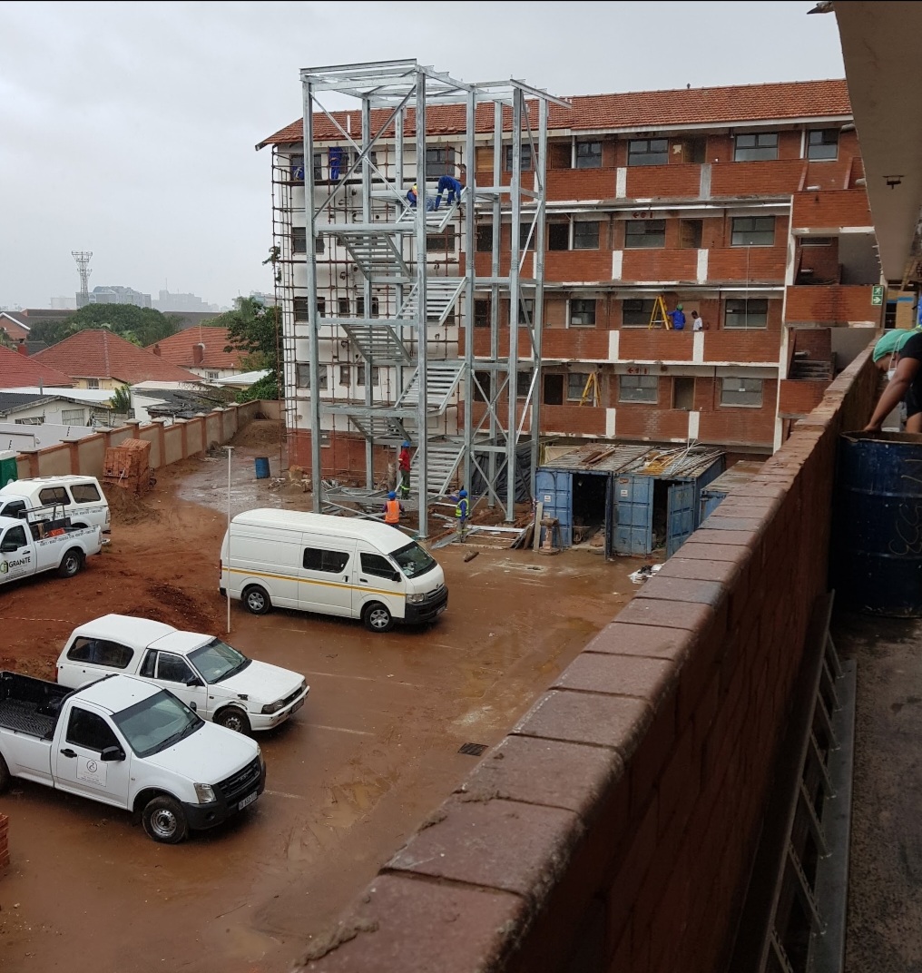 On-site construction operations scaffold